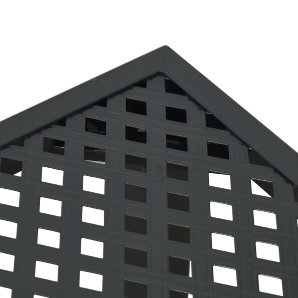 vidaXL Záhradný stôl antracitový 50x50x72 cm oceľ – Obrázok 5