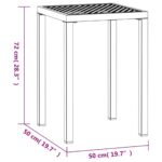 vidaXL Záhradný stôl antracitový 50x50x72 cm oceľ – Obrázok 6