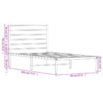vidaXL Kovový rám postele s čelom čierny 90x190 cm – Obrázok 10