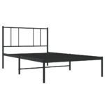 vidaXL Kovový rám postele s čelom čierny 90x190 cm – Obrázok 5