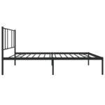 vidaXL Kovový rám postele s čelom čierny 90x190 cm – Obrázok 7