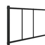 vidaXL Kovový rám postele s čelom čierny 90x190 cm – Obrázok 9