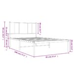 vidaXL Kovový rám postele s čelom čierny 90x190 cm – Obrázok 10