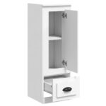 vidaXL Vysoká skrinka biela 36x35,5x103,5 cm spracované drevo – Obrázok 7