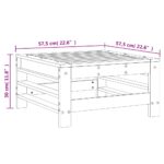 vidaXL Záhradná podnožka masívna borovica – Obrázok 7