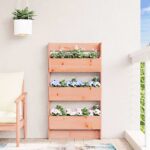 vidaXL Nástenný kvetináč 3-poschodový 60x18,5x110 cm masívny douglas – Obrázok 3