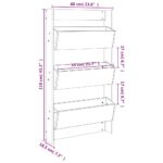 vidaXL Nástenný kvetináč 3-poschodový 60x18,5x110 cm masívny douglas – Obrázok 9