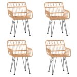 vidaXL 5-dielna záhradná jedálenská súprava polyratan – Obrázok 4