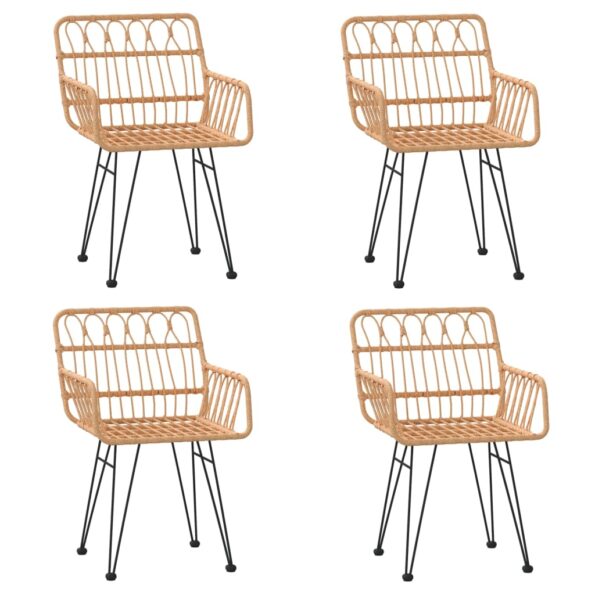 vidaXL 5-dielna záhradná jedálenská súprava polyratan – Obrázok 4