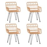 vidaXL 5-dielna záhradná jedálenská súprava polyratan – Obrázok 4