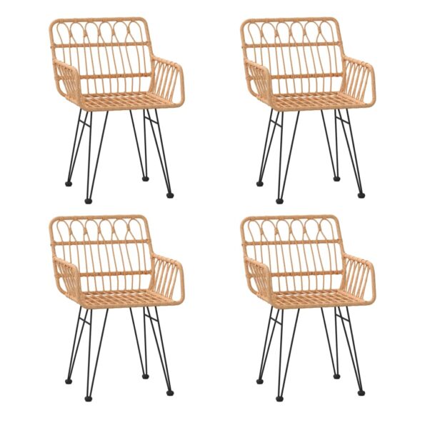 vidaXL 5-dielna záhradná jedálenská súprava polyratan – Obrázok 4