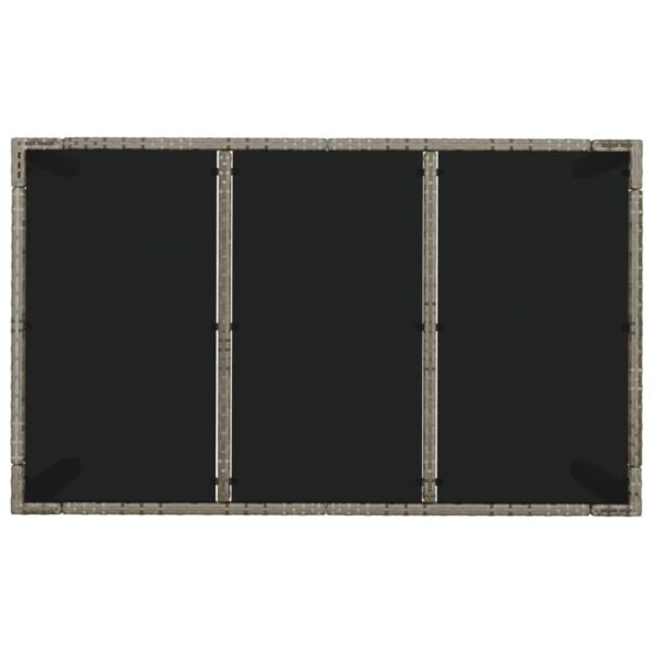 vidaXL 5-dielna záhradná jedálenská sada s podložkami sivá polyratan – Obrázok 8