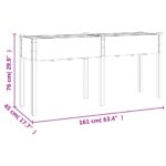 vidaXL Kvetináč s vložkou sivý 161x45x76 cm jedľový masív – Obrázok 8