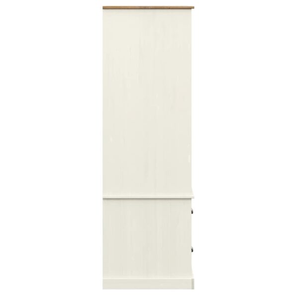vidaXL Šatník VIGO biely 90x55x176 cm masívna borovica – Obrázok 6