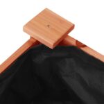 vidaXL Kvetináč s kolieskami a vložkou hnedý 71x37x80 cm jedľový masív – Obrázok 5