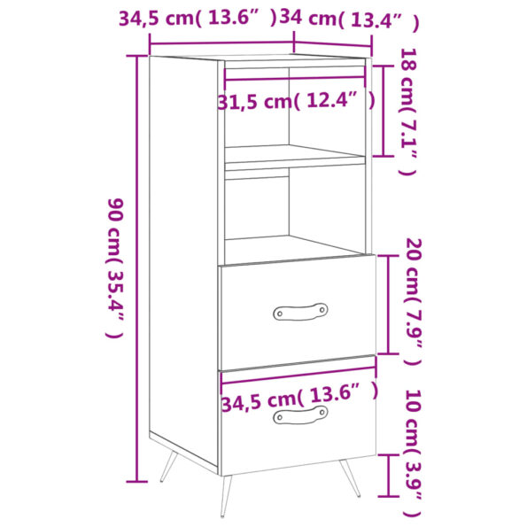 VXL8720845868147_g_en_hd_10.jpg vidaXL Komoda hnedý dub 34,5x34x90 cm spracované drevo – Obrázok 12