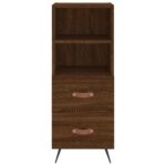 vidaXL Komoda hnedý dub 34,5x34x90 cm spracované drevo – Obrázok 6