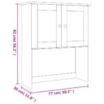 vidaXL Vrchná časť šatníka ALTA 77x30x92 cm masívna borovica – Obrázok 9