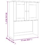 vidaXL Vrchná časť šatníka ALTA biela 77x30x92 cm masívna borovica – Obrázok 9