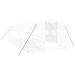 vidaXL Fóliovník s oceľovým rámom biely 18 m² 6x3x2 m – Obrázok 2