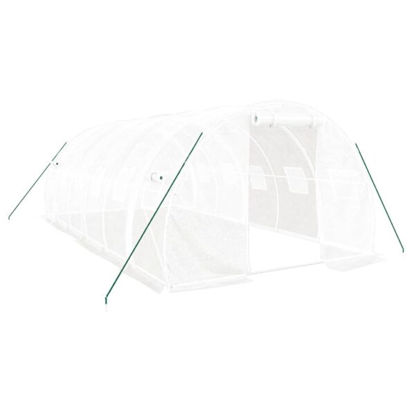 vidaXL Fóliovník s oceľovým rámom biely 18 m² 6x3x2 m – Obrázok 2