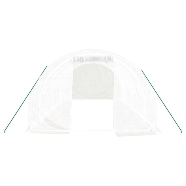 vidaXL Fóliovník s oceľovým rámom biely 18 m² 6x3x2 m – Obrázok 4