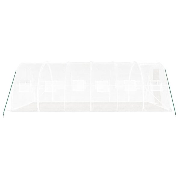vidaXL Fóliovník s oceľovým rámom biely 18 m² 6x3x2 m – Obrázok 5