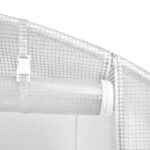 vidaXL Fóliovník s oceľovým rámom biely 18 m² 6x3x2 m – Obrázok 8