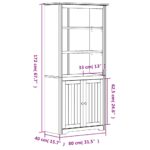 vidaXL Knižnica BODO biela 80x40x172 cm masívna borovica – Obrázok 8