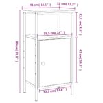 vidaXL Nočný stolík sivý sonoma 41x31x80 cm kompozitné drevo – Obrázok 11