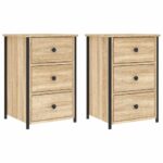 vidaXL Nočné stolíky 2 ks dub sonoma 40x36x60 cm kompozitné drevo – Obrázok 2