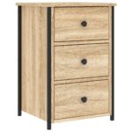 vidaXL Nočné stolíky 2 ks dub sonoma 40x36x60 cm kompozitné drevo – Obrázok 5