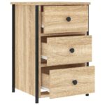 vidaXL Nočné stolíky 2 ks dub sonoma 40x36x60 cm kompozitné drevo – Obrázok 7