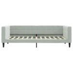 vidaXL Denná posteľ bledosivá 90x200 cm zamat – Obrázok 3