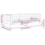 vidaXL Denná posteľ bledosivá 90x200 cm zamat – Obrázok 8