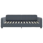 vidaXL Denná posteľ tmavosivá 90x200 cm zamat – Obrázok 3