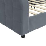 vidaXL Denná posteľ tmavosivá 90x200 cm zamat – Obrázok 6