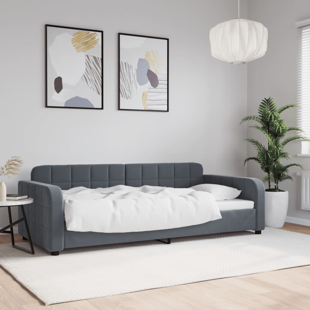 VXL8720845953546_m_en_hd_1.jpg vidaXL Denná posteľ tmavosivá 90x200 cm zamat – Obrázok 1