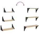 vidaXL 3-dielna súprava nástenných políc dub sonoma kompozitné drevo – Obrázok 7