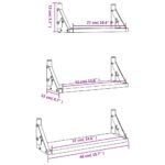 vidaXL 3-dielna súprava nástenných políc dub sonoma kompozitné drevo – Obrázok 9