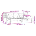 vidaXL Vysúvacia denná posteľ biela 80x200 cm masívna borovica – Obrázok 11