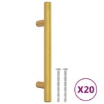 vidaXL Rukoväte na skrinku 20 ks zlaté 96 mm nehrdzavejúca oceľ – Obrázok 2