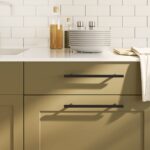 vidaXL Rukoväte na skrinku 10 ks čierne 192 mm nehrdzavejúca oceľ