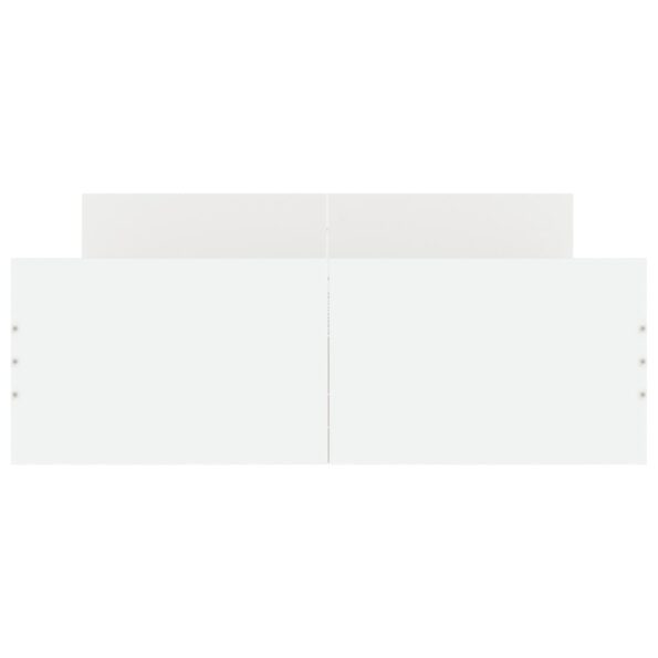 vidaXL Posteľný rám s predným a zadným čelom, biely 120x190 cm – Obrázok 4