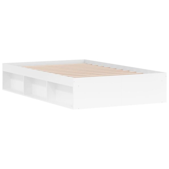 vidaXL Rám postele biely 120x200 cm – Obrázok 5