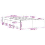 vidaXL Rám postele biely 120x200 cm – Obrázok 11