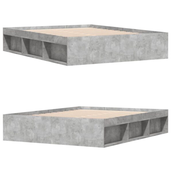 vidaXL Rám postele betónový sivý 140x200 cm – Obrázok 4