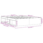 vidaXL Rám postele betónový sivý 140x200 cm – Obrázok 11