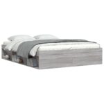 vidaXL Rám postele sivý dub sonoma 160x200 cm – Obrázok 3