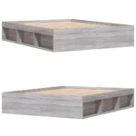 vidaXL Rám postele sivý dub sonoma 160x200 cm – Obrázok 4